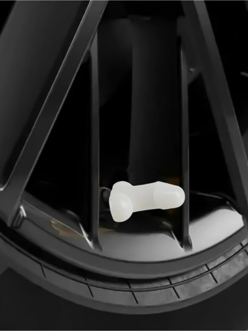 Tire Valve Stem Dick Caps- Glow In The Dark White - Picture 3 of 10